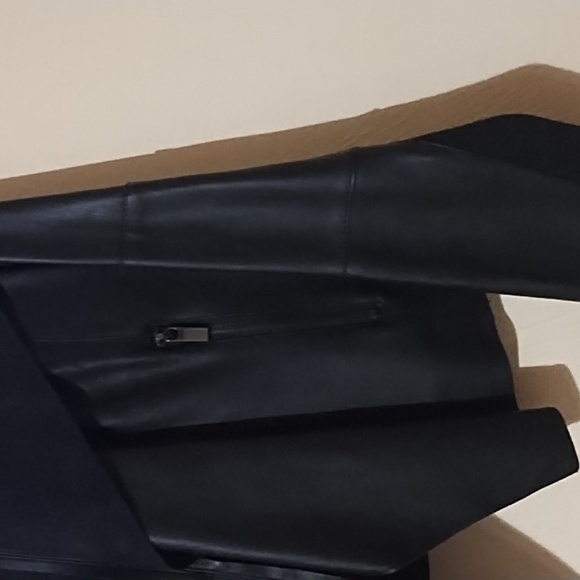 BAGATELLE BLACK VEGAN LEATHER JACKET. - Picture 2 of 8